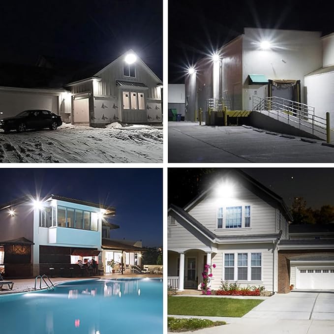 Willpower 2 Pieces 75W LED Flood Lights,68000lm Outdoor Security Lights,IP66 Waterproof Outside Lamp 6000K White Spot Light 110V Exterior Lighting for Yard Backyard House Court Stadium Parking