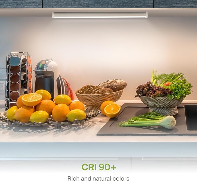 ASD 9 Inch LED Under Cabinet Lighting Plug in or Hardwired, High/Low/Off Switch, 3W 120V 3 CCT 2700K/3000K/4000K CRI90+, Triac Dimmable Linkable Under Counter Lights for Kitchen, ETL Listed, White