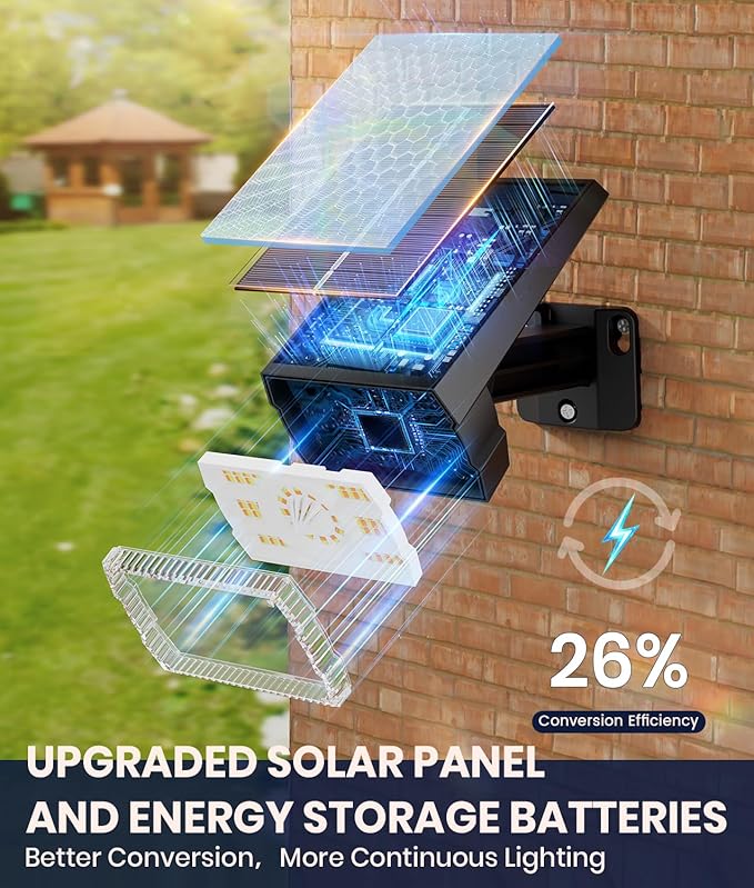12 Pack Solar Spotlights Outdoor Waterproof IP67,Adjustable Wall&Ground Solar Lights Powered with 3 Colors, 3 Modes, Dusk to Dawn for Pathway/Garden/Yard/Patio/Driveway/Landscape Lighting Outside - Aura Lighting
