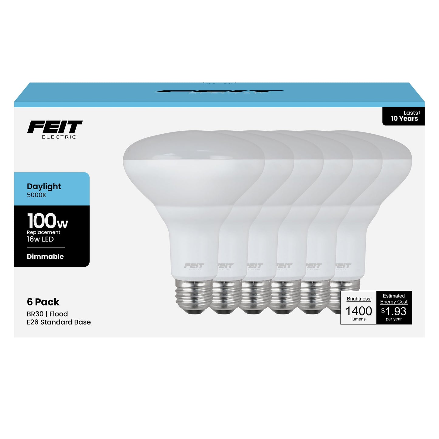 BR30 LED Light Bulbs (6 Count)