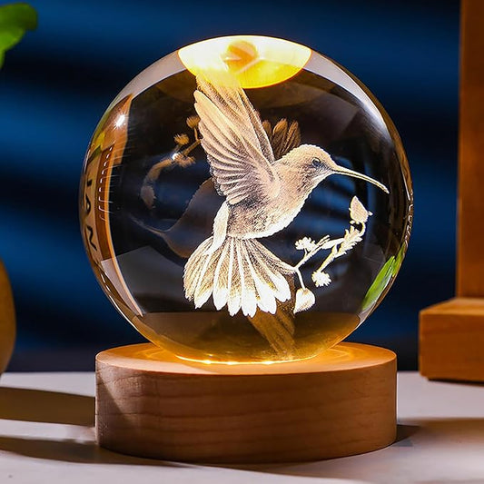 Bird Gifts for You, Large 3D Bird Lamp, Crystal Night Light 16 Color Changing with Remote Control for Bedroom Decor, BirdFigurines