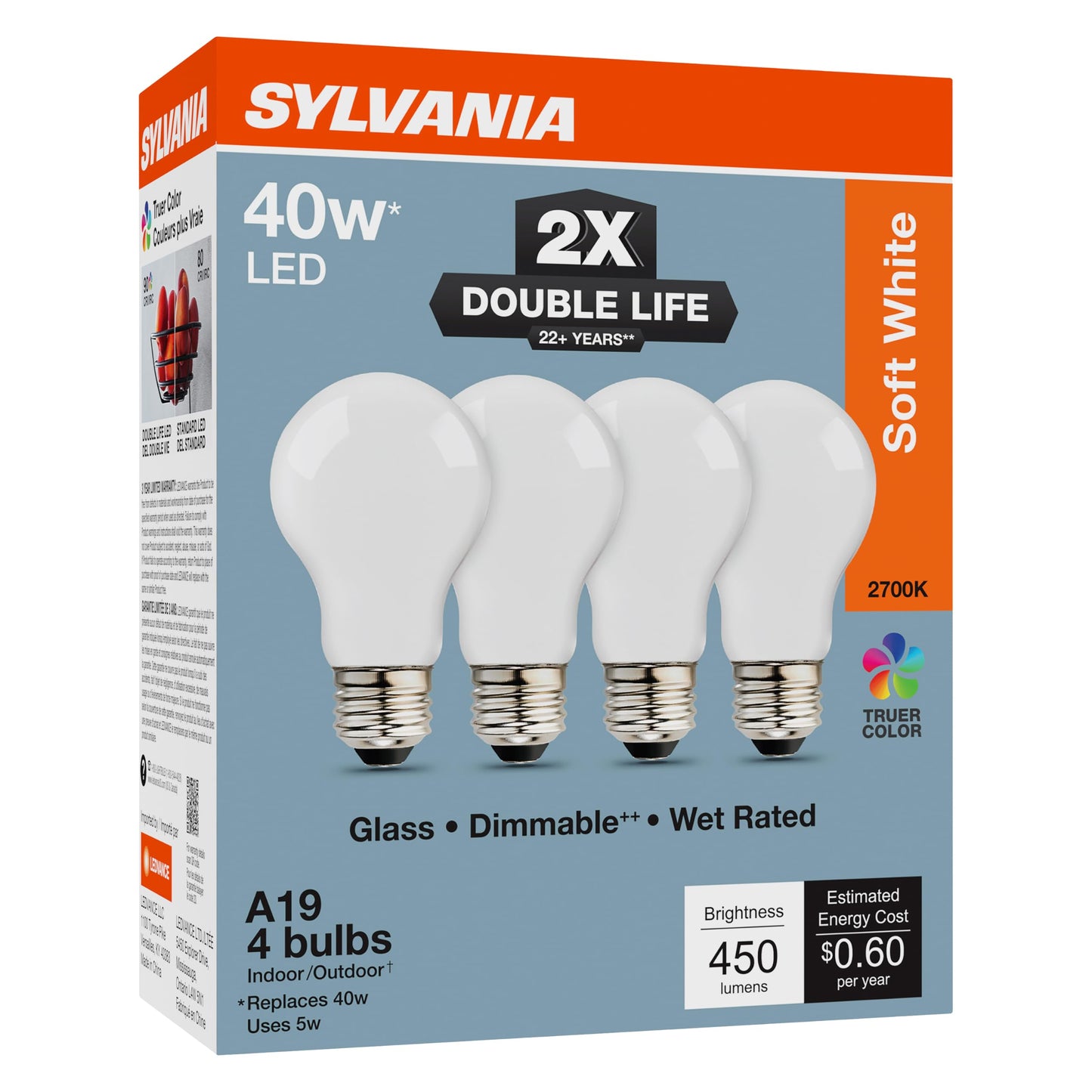 Sylvania Double Life LED Light Bulb (4 Count)