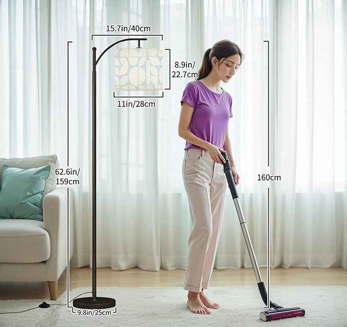 Floor Lamp Geometric Abstract White Semicircles Leaf Shapes Light Blue Arc Floor Lamp with Remote Modern Dimmable Standing Lamps for Living Room Bedroom Office Home Room Decor