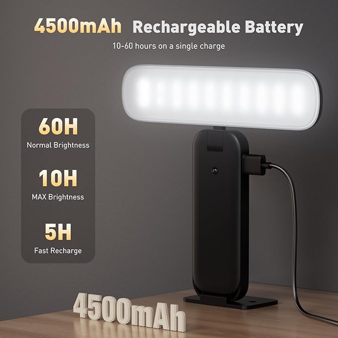 2 Pack Picture Lights for Wall, Rechargeable LED Picture Light Battery Operated with Remote, Dimmable Poster Light for Paintings, Portraits, Art Frames, Display Lighting for Wall Decor,Black