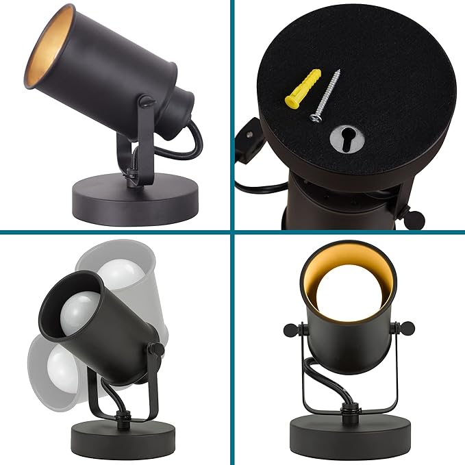 Catalina Lighting Modern Multipurpose Spotlight Desk or Wall Mount Accent Lamp, 6", Dark Bronze, Set of 2