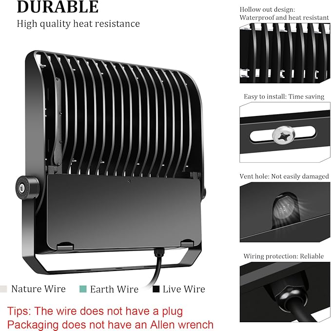 240W LED Stadium Flood Lights Outdoor 36000LM Super Bright Yoke Wall Mount Parking Lot floodlights 5000K 100V-277V Commercial IP65 Waterproof 240 Watt Shoebox Barn Lamp for Arena Court