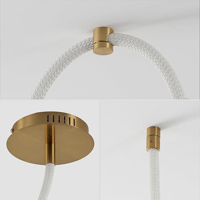 JONATHAN Y 55" Brass Gold Modern Minimalist Linear LED Flush Mount Light, 360° Adjustable Silicone Neon Rope, Dimmable Lamp for Bedroom, Living Room, Home Office JYL7141A