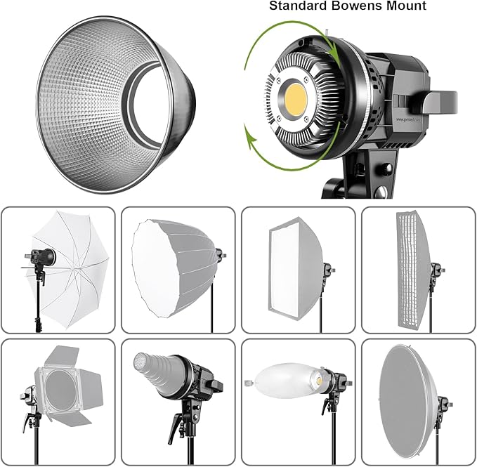 GVM 80W LED Video Light, Umbrella Lighting Kit CRI97+ 5600K with Tripod Stand, Soft Umbrella, Continuous Output Lighting for YouTube, Video Recording, Wedding, Outdoor Shooting P80S-2