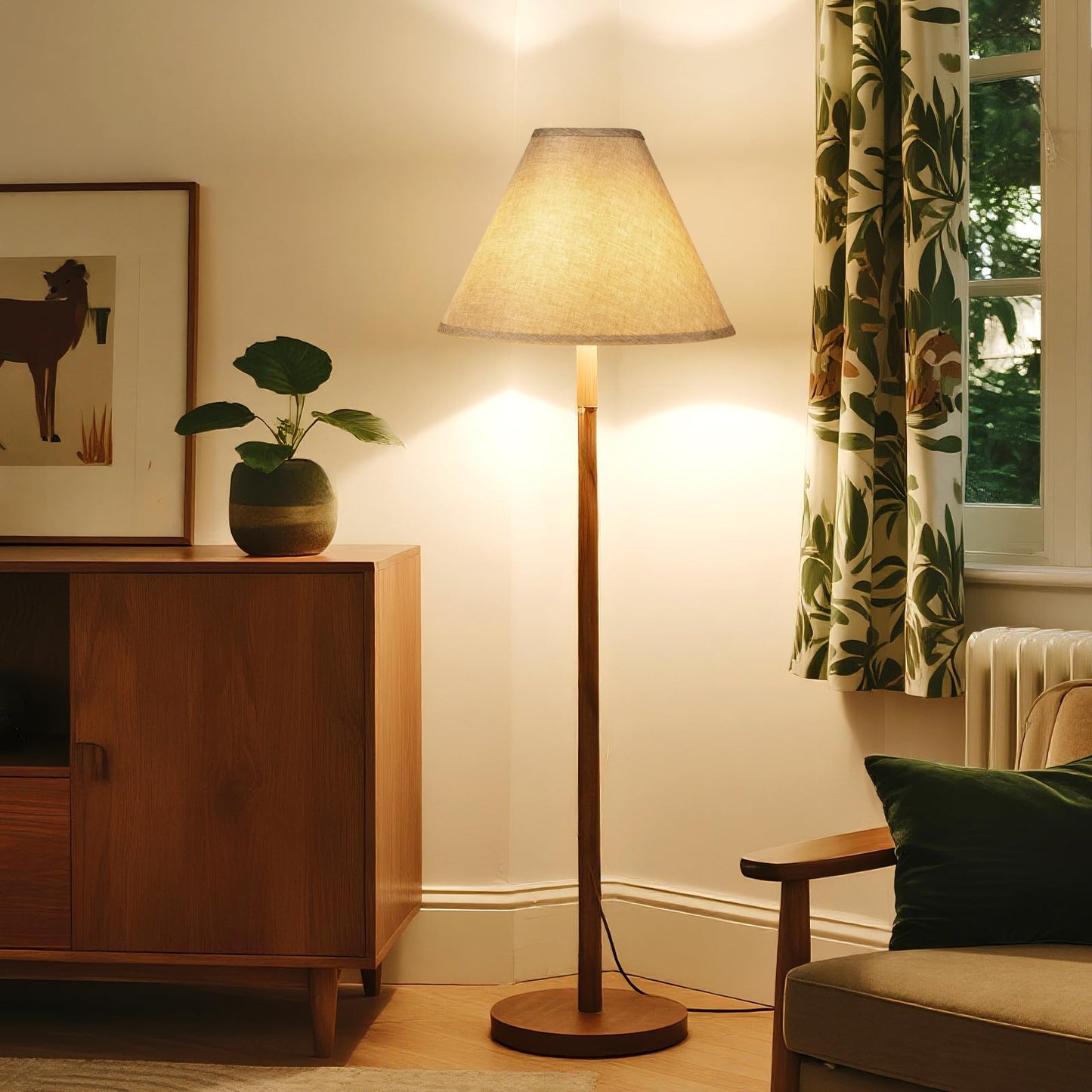 16 Inch Tan Linen Lamp Shades (2 Count)