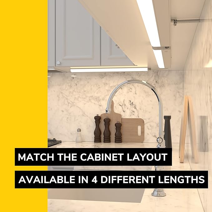 Inlight 24-inch Hardwired Only LED Under Cabinet Lighting, Soft White(3000K), Dimmable, Matte White Finished, ETL Listed, IN-0201-13-WH