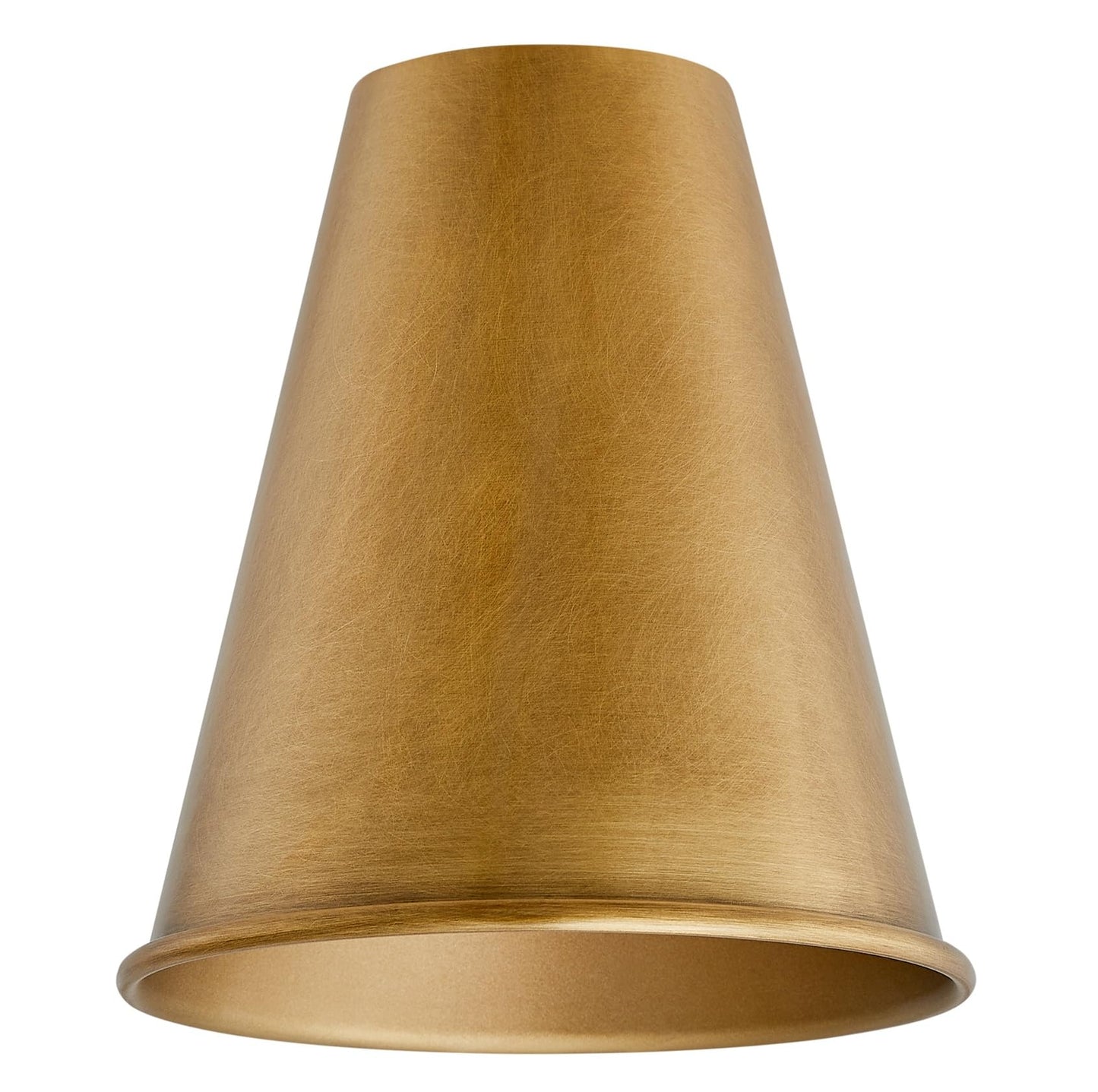 21603-31,Replacement Cone Metal Shade for Pendant Light,Burnished Brass,6"W x 6-1/2"H,Center Hole 1-5/8"
