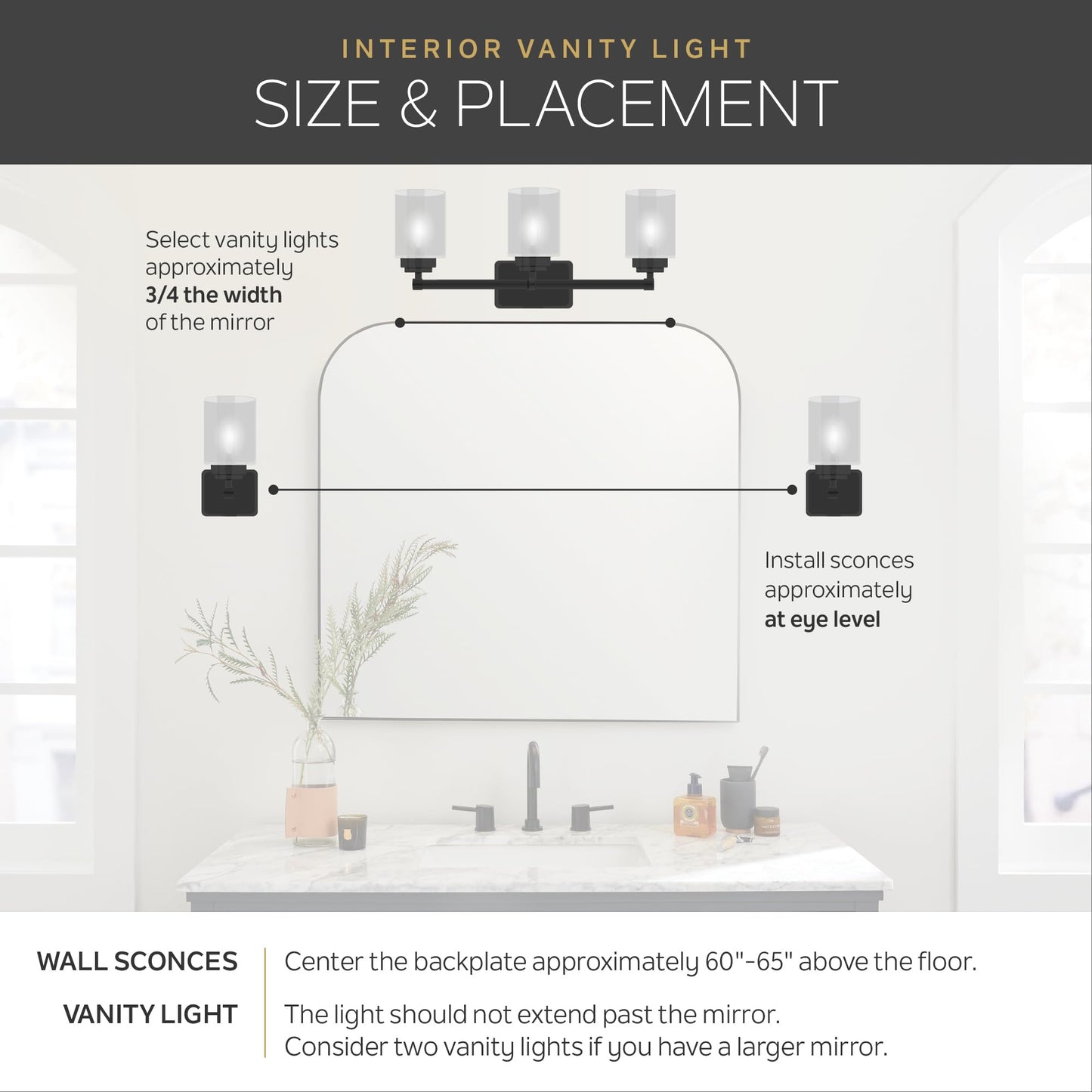 3 Light Bathroom Vanity Light