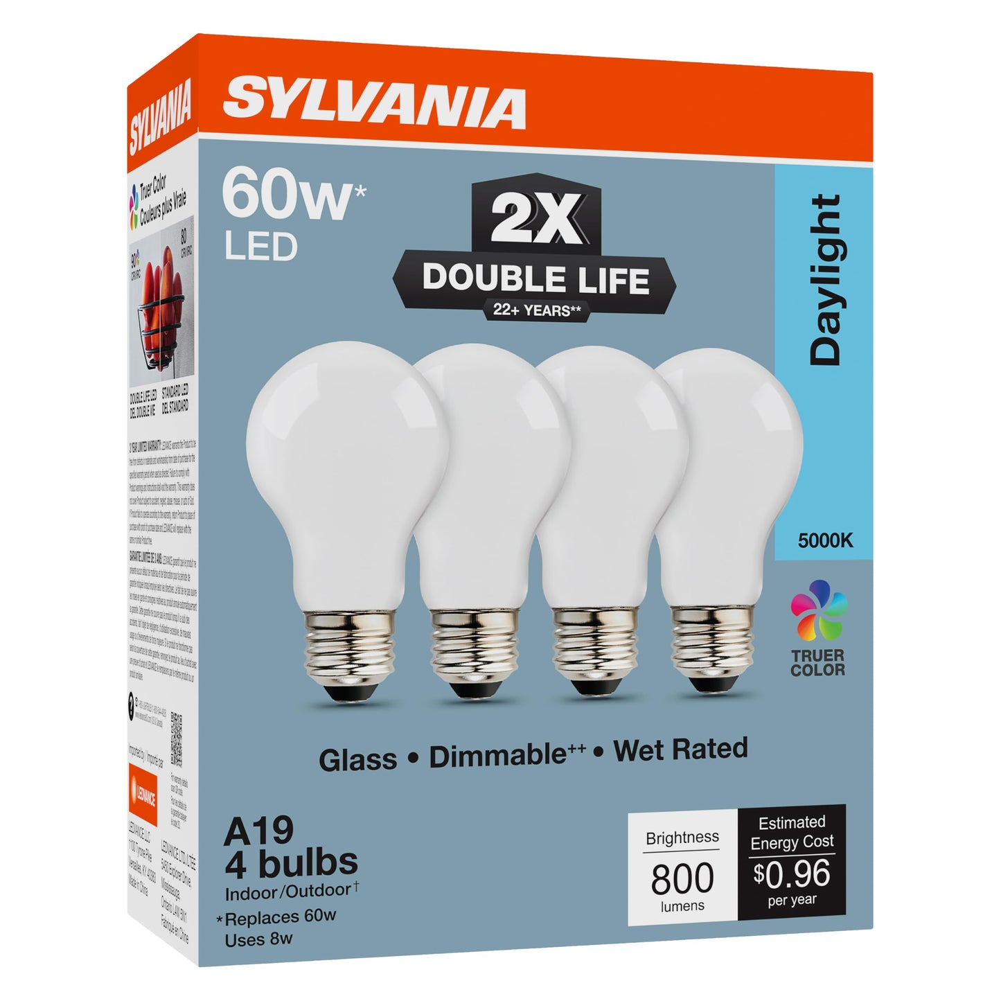 Sylvania Double Life LED Light Bulb (4 Count)