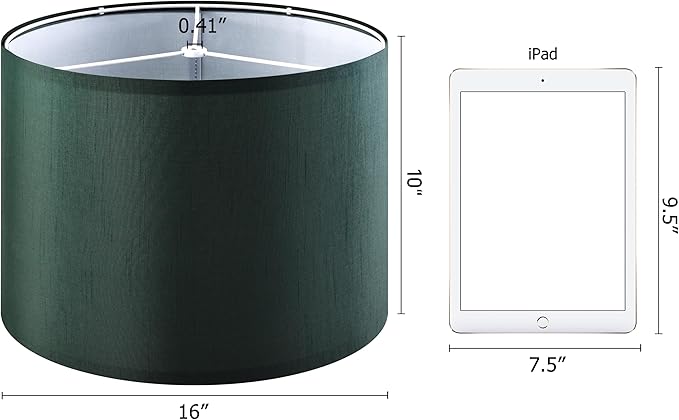 GOSO Dark Green Lamp Shade1 Set of 1 Large,16×16×10 inches Spider Replacement Lampshade for Large Floor Lamps and Table Lamp Tropical Cover Decoration for Living Room/Bedroom,Simple Assembly