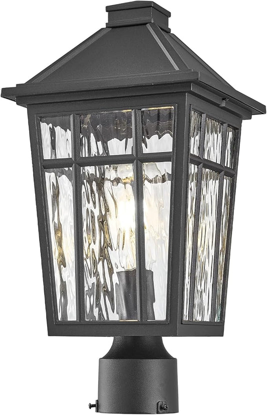 Outdoor Post Light Fixtures Black Outdoor Pole Light Waterproof Aluminum Pillar Lights Outdoor for Garden Patio Pathway
