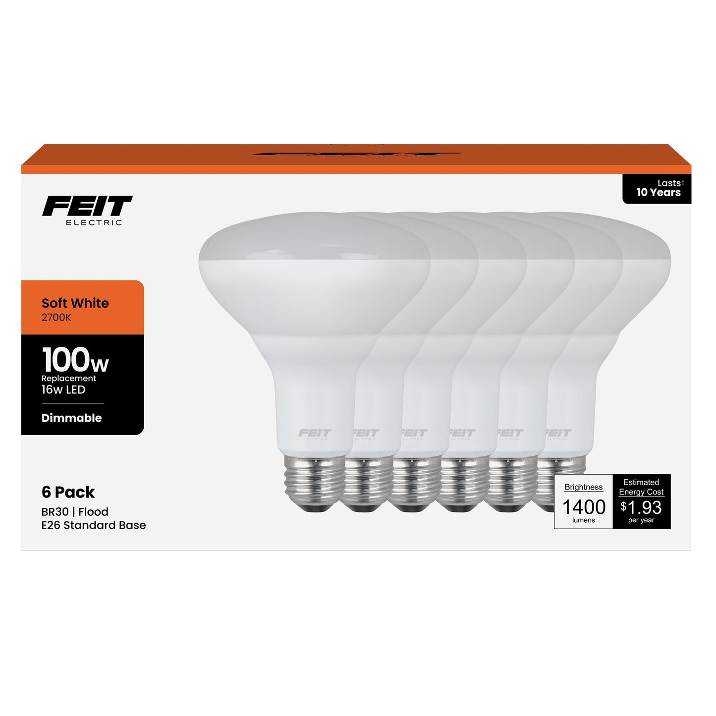 BR30 LED Light Bulbs (6 Count)