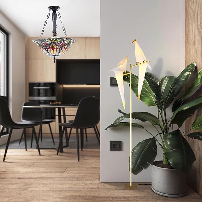 68 Inch Bird Floor Lamp, Gold Bird Lamp Swing Floor Light Fixtures, Modern LED Standing Floor Lamp for Bedroom Living Room