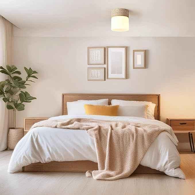 Nordic Minimalist Ceiling Light, G9 Travertine Flush Mount Ceiling Lamps, Indoor Lighting Artistic Decor Glass Close to Ceiling Light, for Bedroom Hallway Living Room Entryway
