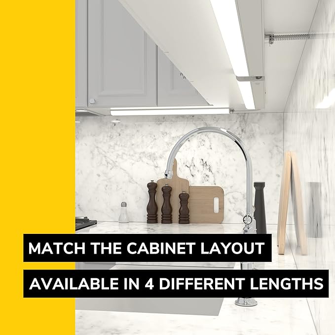 Inlight 24-inch Hardwired Only LED Under Cabinet Lighting, Daylight White(5000k), Dimmable, Matte White Finished, ETL Listed, IN-0201-13-WH-50