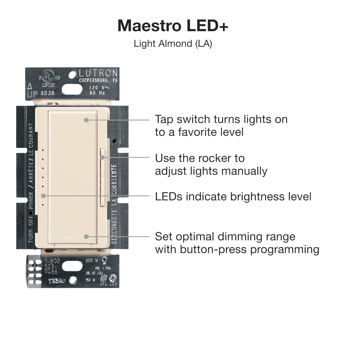 Maestro LED+ Dimmer Switch