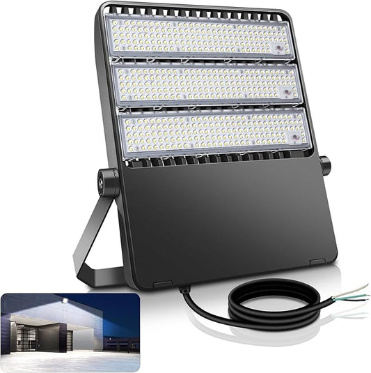 Outdoor LED Stadium Flood Lights 2400W Equivalent Super Bright 52200LM Wall Mount 360W Parking lot Commercial Lighting for Basketball Court, Arena, Barn 5500K 85-277V Waterproof Yard lamp