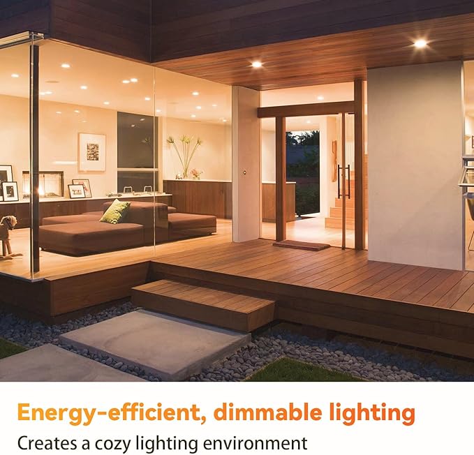TJOY 24 Pack BR30 Led Bulb 65W Equivalent, Dimmable Flood Light Bulbs Indoor, E26 Base, 3000K Warm White, 9W, 800 LM, Recessed Lighting Bulbs for Ceiling, Recessed Can, Living Room and Kitchen
