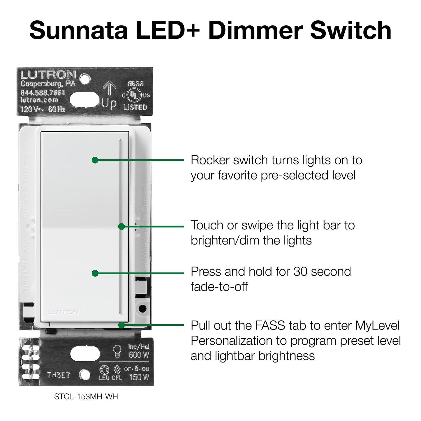 Sunnata LED+ Dimmer Switch