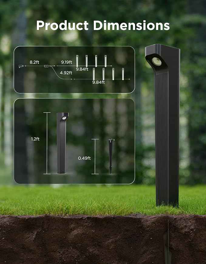 Govee Outdoor Pathway Lights 2 Lite 8 pack, IP67 Waterproof, 16 Million Colors, 60+ Scene Modes Patio Lights for Path,Landscape Lighting, Outdoor Decor, Compatible with Alexa, Google Assistant, Matter