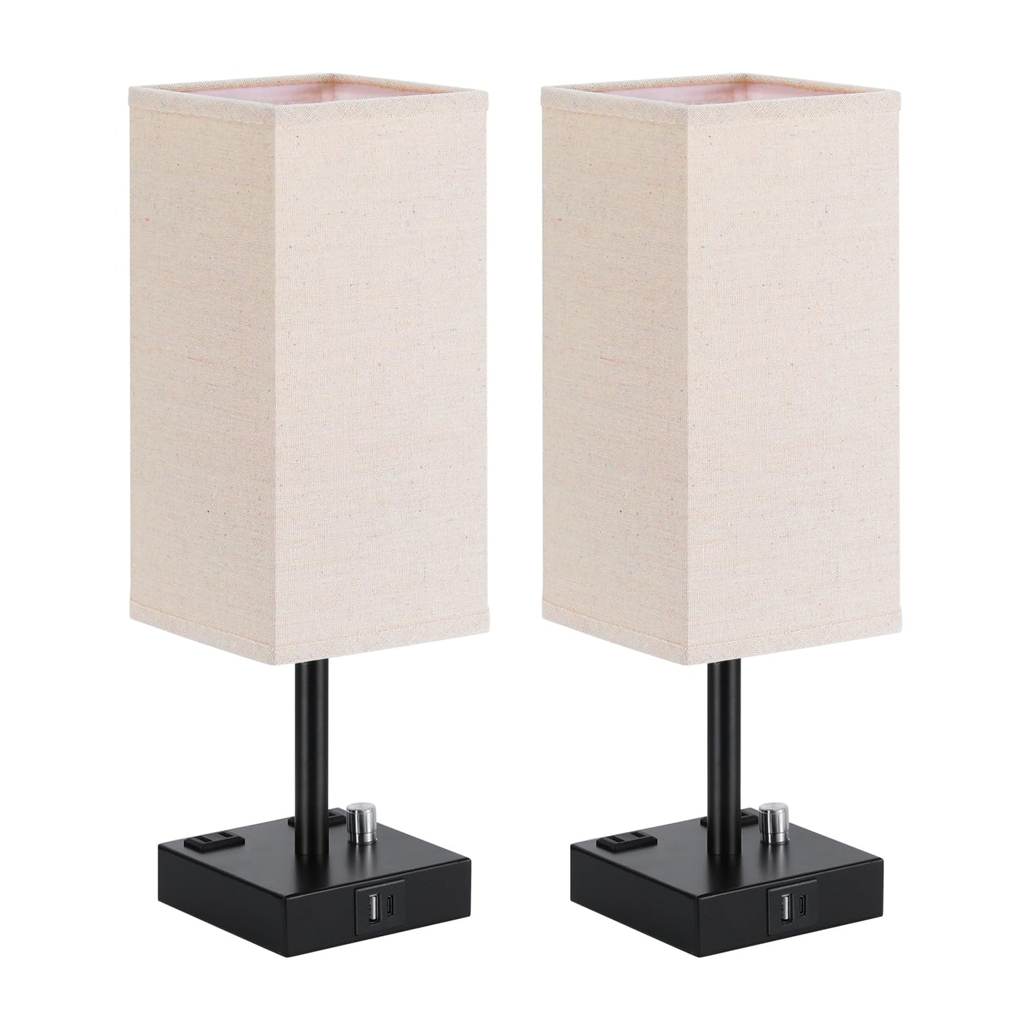 Bedside Table Lamps Set of 2 for Bedroom (2 Count)