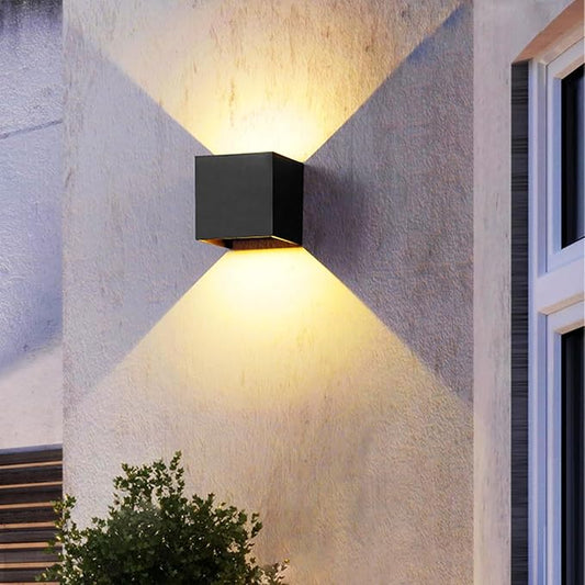 15W 1pack Led Black Outdoor Wall Sconces Light Fixtures Modern Exterior/Interior Waterproof Porch Wall Mounted Lighting Outside Wall Lamps for Garden Shop Yard Patio Home Entryway Park Staircase