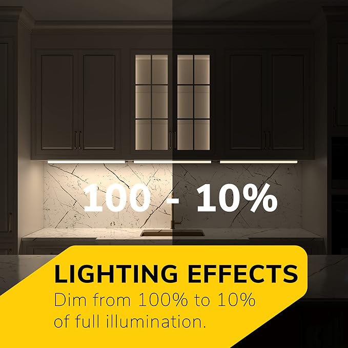 Inlight 12-inch Hardwired Only LED Under Cabinet Lighting, Daylight White(5000k), Dimmable, Matte White Finished, ETL Listed, IN-0201-11-WH-50