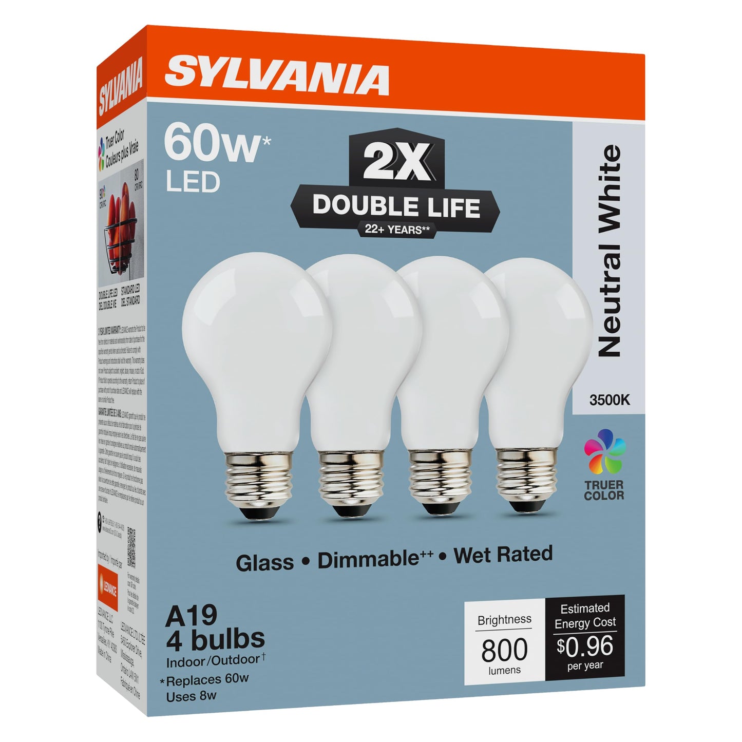 Sylvania Double Life LED Light Bulb (4 Count)