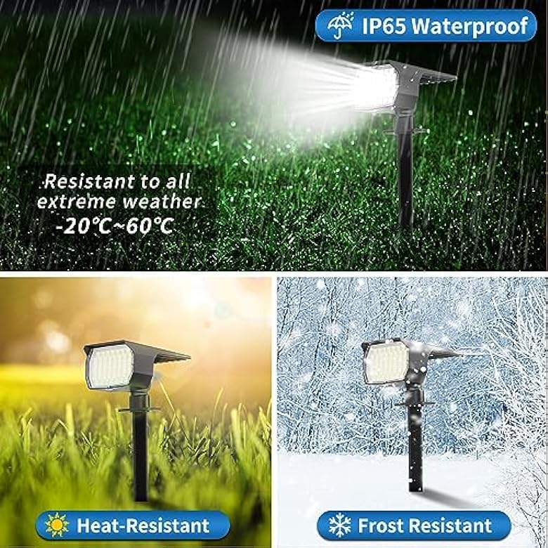 Solar Spot Lights Outdoor Waterproof Spotlights (6 Count)