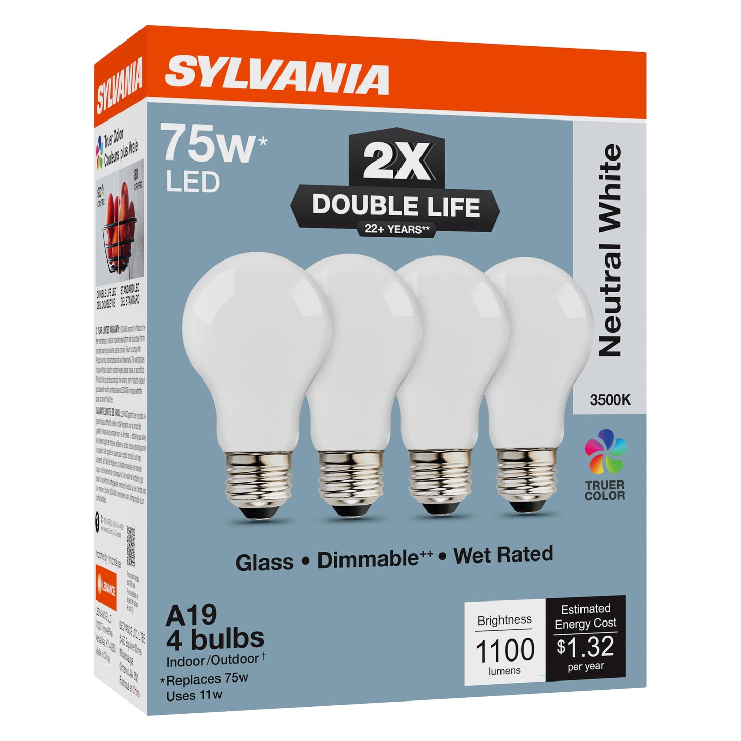 Sylvania Double Life LED Light Bulb (4 Count)