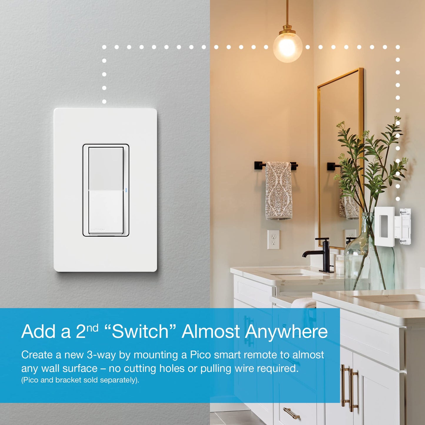 Caseta Claro Smart Switch for Lighting and Fans