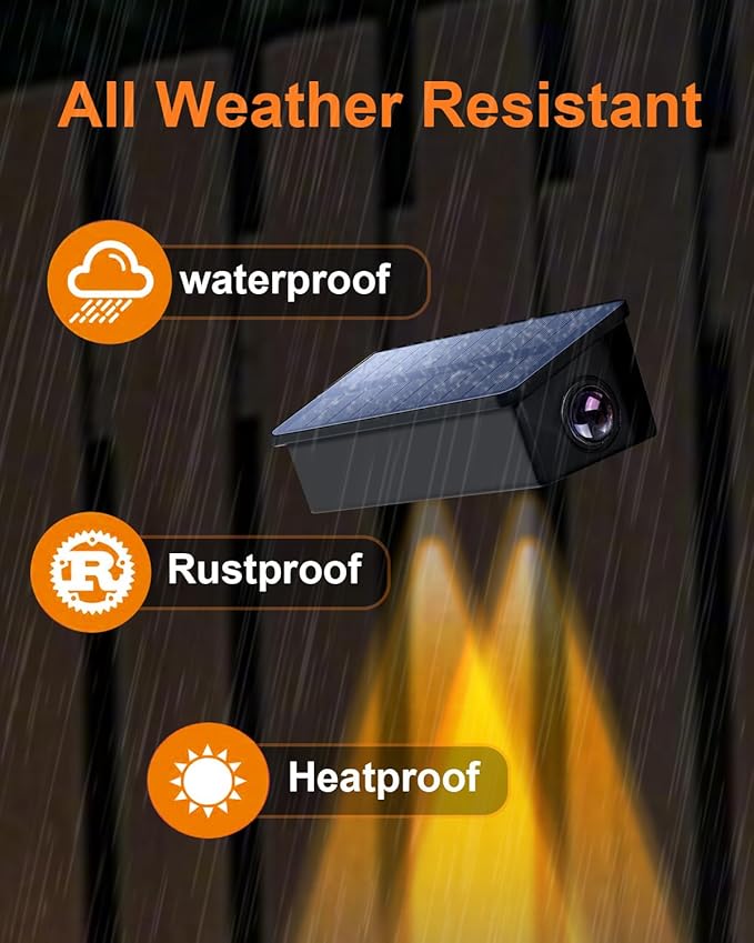 Solar Fence Lights Outdoor Waterproof LED Spot Lens for Step, Wall, Deck, Patio, Yard, Rail, Garage, Pool, Stair, Balcony, Walkway, Garden Landscaping Enhanced Security Easy Install Warm White 8 pack