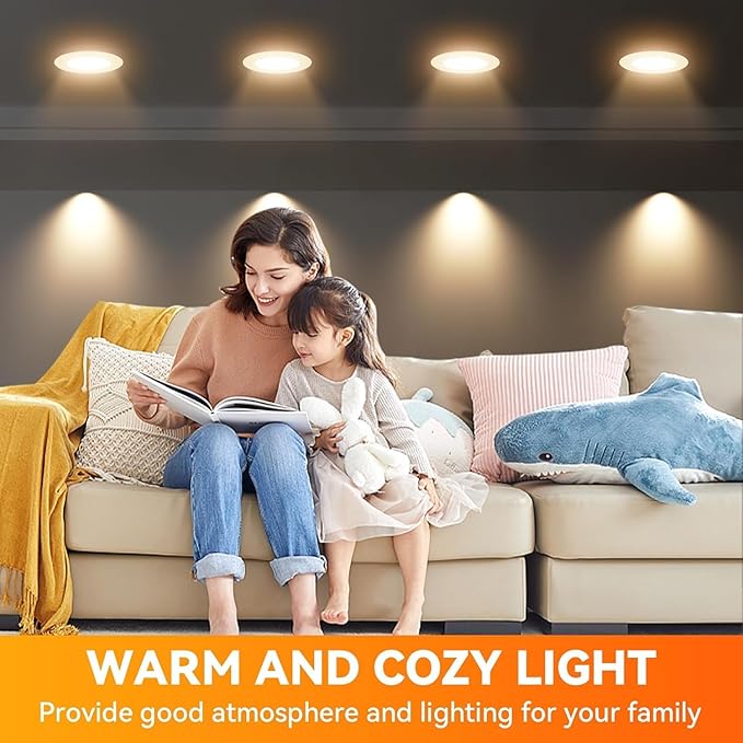 TJOY 24 Pack BR30 Led Bulb 65W Equivalent, Dimmable Flood Light Bulbs Indoor, E26 Base, 3000K Warm White, 9W, 800 LM, Recessed Lighting Bulbs for Ceiling, Recessed Can, Living Room and Kitchen