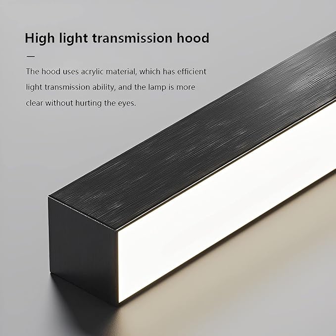 Modern Light Fixture, Modern LED Ceiling Lights, Ceiling Light Fixture for Hallway, Entrance, Cafe,Living Room, Bedroom, Corridor, Porch, Passage Light Fixtures (Black (4-Lights))