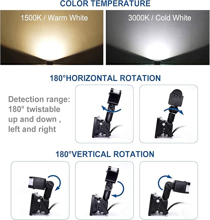 Z Motion Sensor Flood Lights Outdoor,10W Induction LED Lamp, IP65 Waterproof Spotlight,6500K LED Sensor Light,Security Light with US 3-Plug (Daylight White-Black)