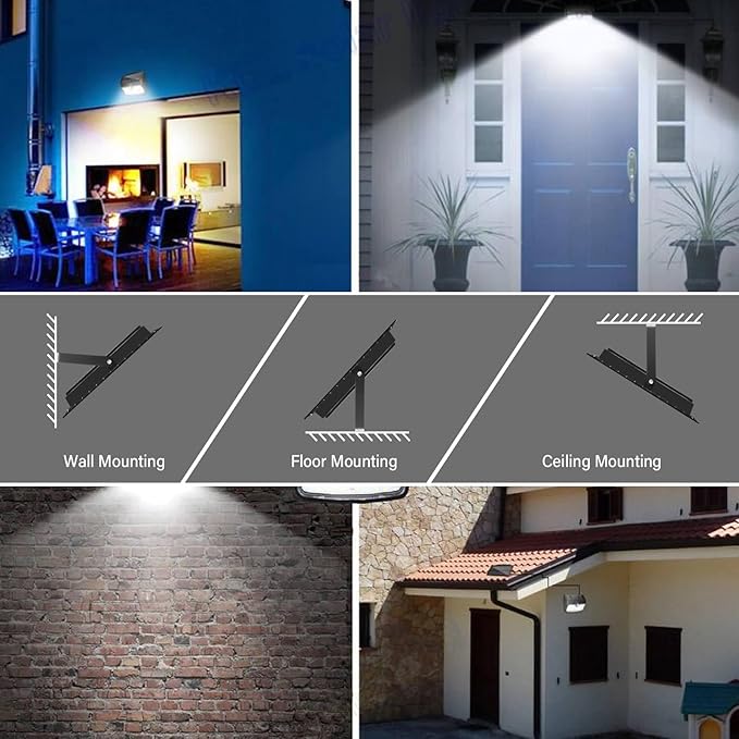 Willpower 2 Pieces 75W LED Flood Lights,68000lm Outdoor Security Lights,IP66 Waterproof Outside Lamp 6000K White Spot Light 110V Exterior Lighting for Yard Backyard House Court Stadium Parking