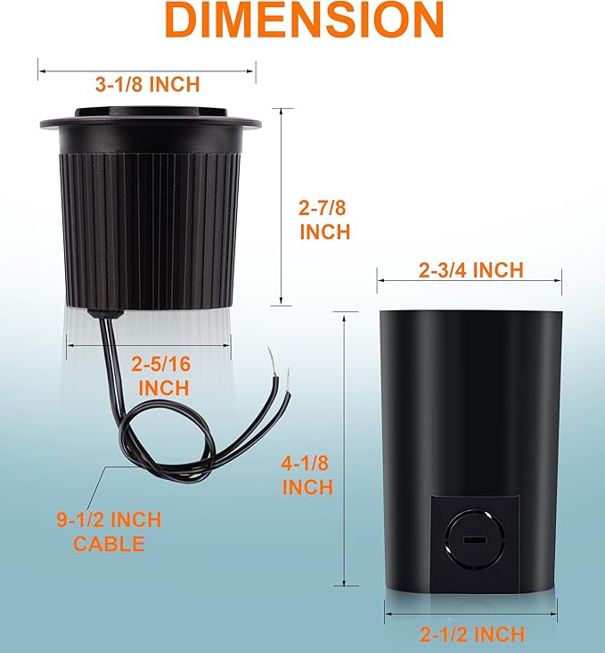 [6 Pack]CLOUDY BAY 9W Low Voltage Landscape Lights,LED Well Lights,Grated Top,12V-24V Waterproof Outdoor,2700K/3000K/3500K/4000K/5000K In Ground Lights for Fence Pathway Deck,Transformer Excluded - Aura Lighting