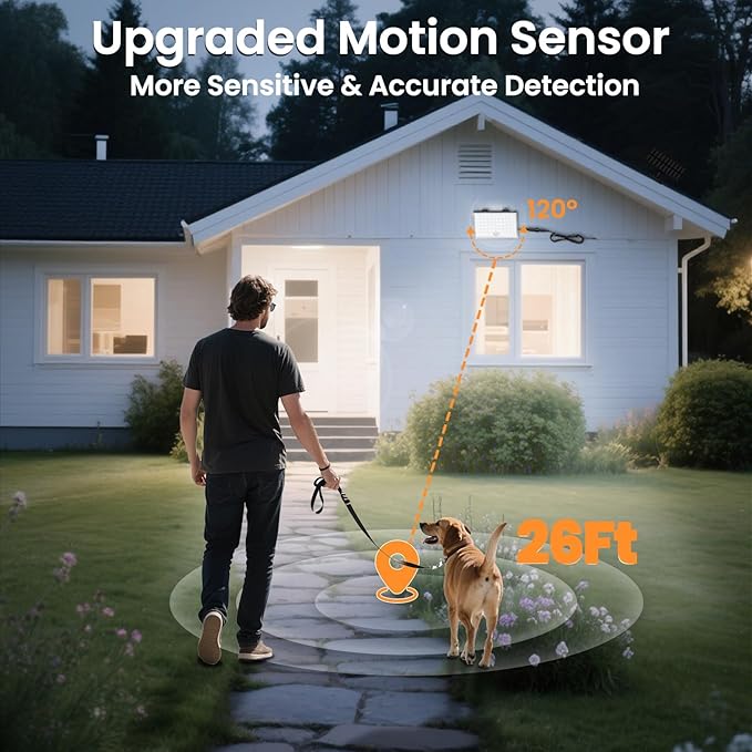 Solar Outdoor Lights, Remote Control Solar Motion Sensor Lights with 3 Modes, Waterproof Dusk to Dawn Powered Security Spot Lights for Outside Patio, Yard (Garage-4pack)