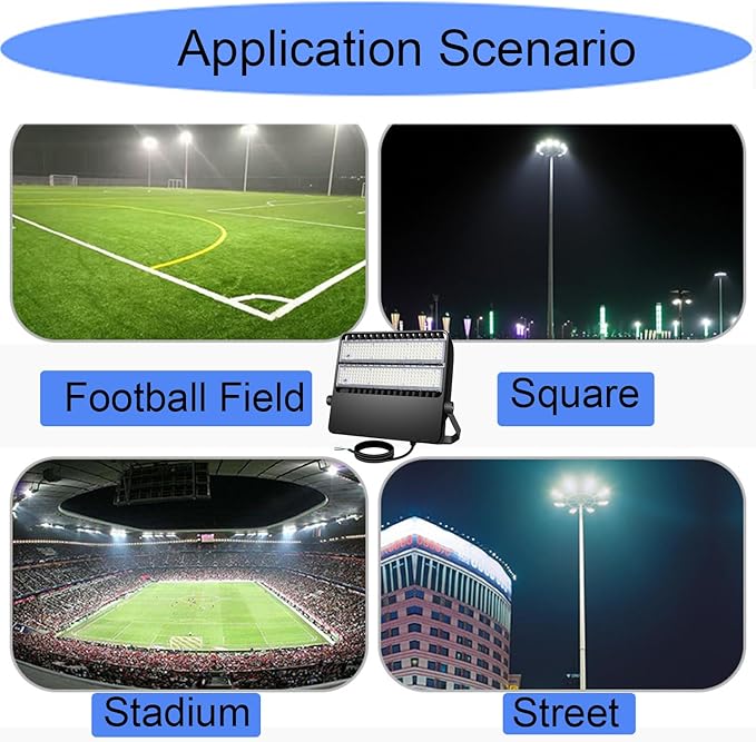 240W LED Stadium Flood Lights Outdoor 36000LM Super Bright Yoke Wall Mount Parking Lot floodlights 5000K 100V-277V Commercial IP65 Waterproof 240 Watt Shoebox Barn Lamp for Arena Court