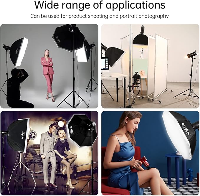 Godox 800Ws 2Packs SK400II 2.4G Studio Strobe Flash Light Kit,GN65 5600K Monolight Bowens Mount Flash for Studio Photography with XT-16 Transmitter,Softboxes,Light Stands,Reflectors,Umbrella,Carry Bag