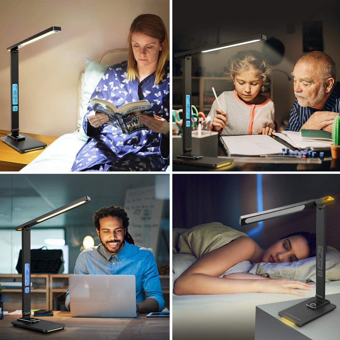 LED Desk Lamp with Wireless Charger