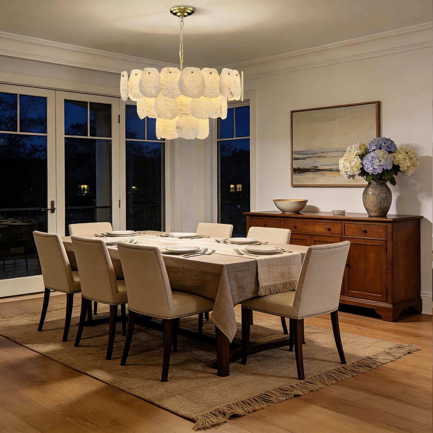 32″ Alabaster Chandelier