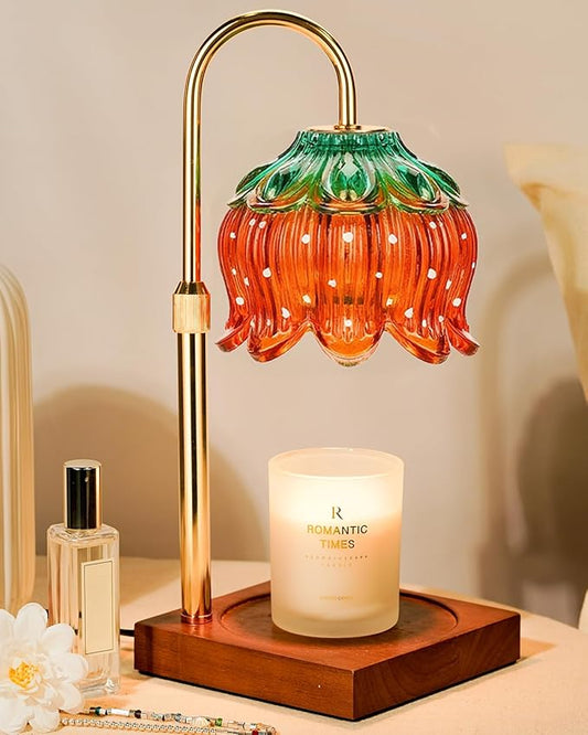 Strawberry Candle Warmer Lamp with Timer Dimmer, Adjustable Height Gifts for Women Mom Birthday Christmas House Warming Gifts New Home Bedroom Decor, Cute Candle Warmer Light for Jar Candles