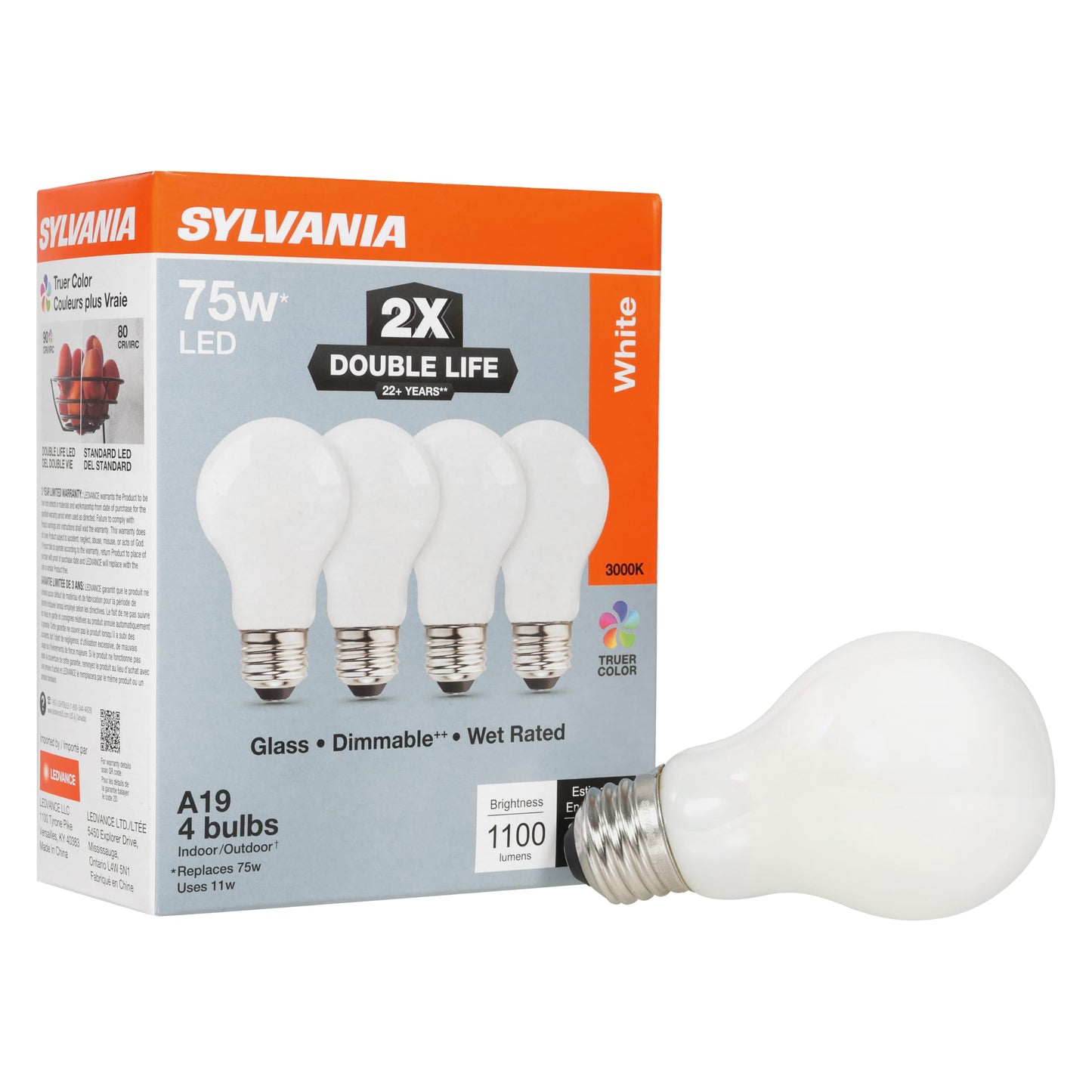 Sylvania Double Life LED Light Bulb (4 Count)