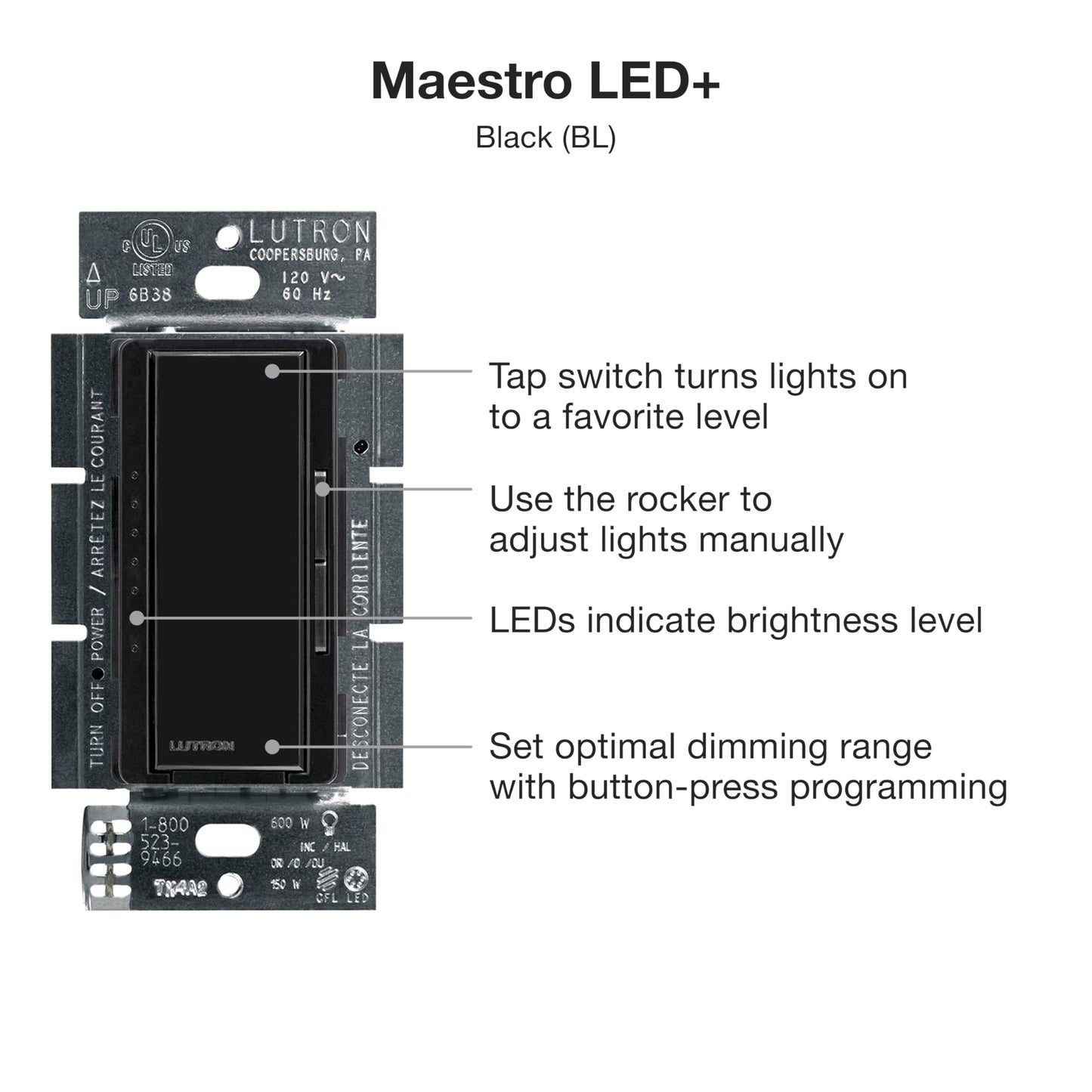 Maestro LED+ Dimmer Switch