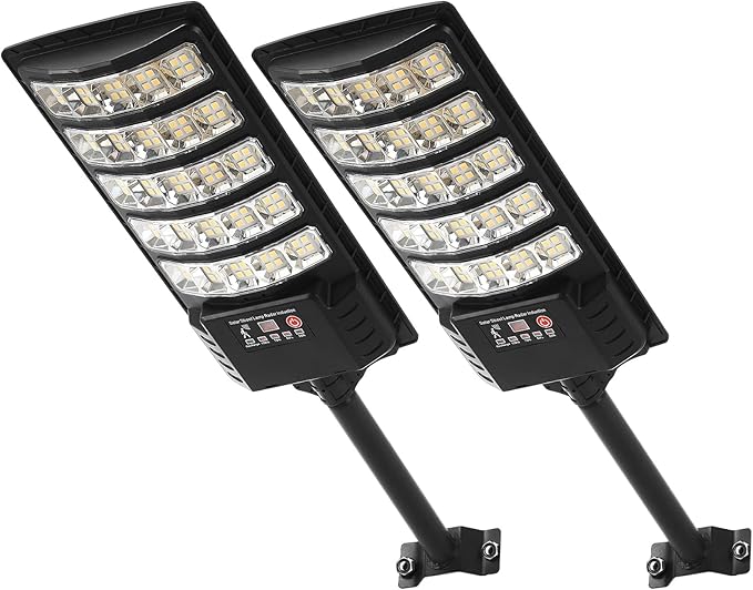 Solar Motion Lights Outdoor, Super Bright IP67 Waterproof Security Light, 3 Modes Flood Light for Garden, Yard, Pathway, Zero Wiring (2 Pack)